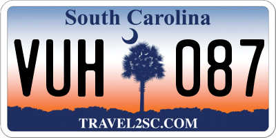 SC license plate VUH087