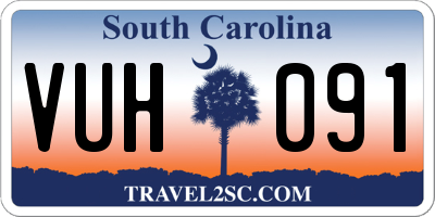 SC license plate VUH091
