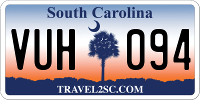 SC license plate VUH094