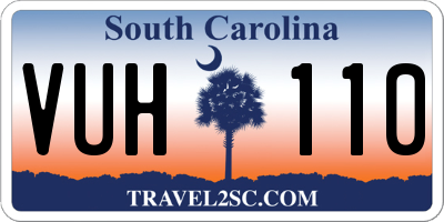 SC license plate VUH110