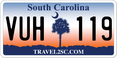 SC license plate VUH119