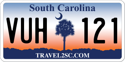 SC license plate VUH121