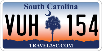 SC license plate VUH154