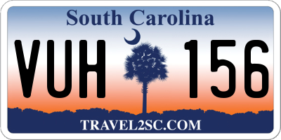 SC license plate VUH156