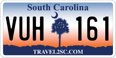 SC license plate VUH161