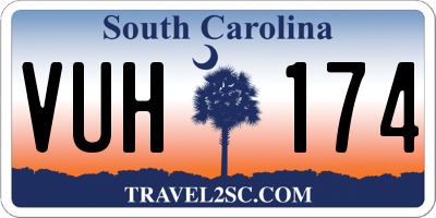 SC license plate VUH174