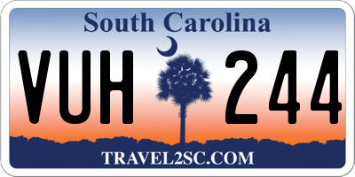 SC license plate VUH244