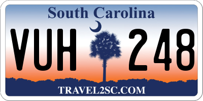 SC license plate VUH248