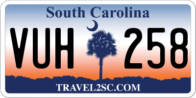 SC license plate VUH258