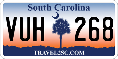 SC license plate VUH268