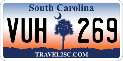 SC license plate VUH269