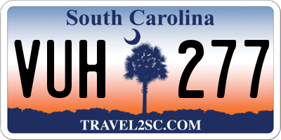 SC license plate VUH277