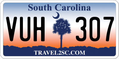 SC license plate VUH307
