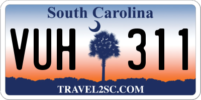 SC license plate VUH311