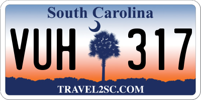 SC license plate VUH317