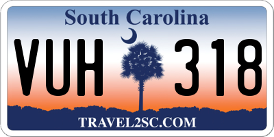 SC license plate VUH318