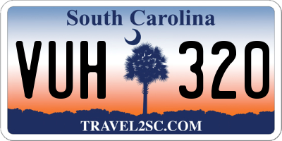 SC license plate VUH320
