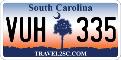 SC license plate VUH335