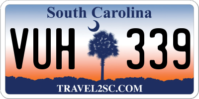 SC license plate VUH339