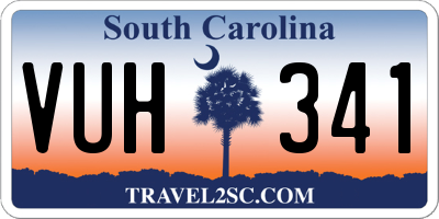 SC license plate VUH341