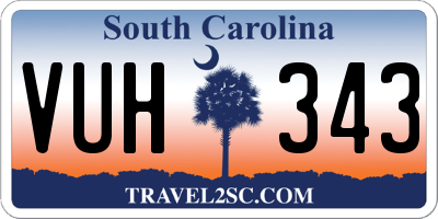 SC license plate VUH343