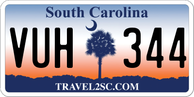 SC license plate VUH344