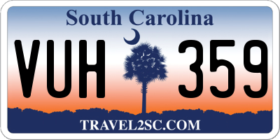SC license plate VUH359