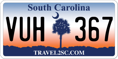 SC license plate VUH367