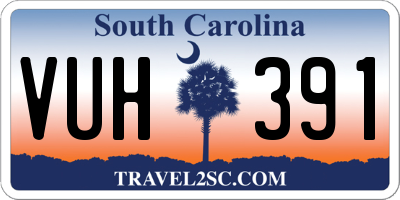 SC license plate VUH391