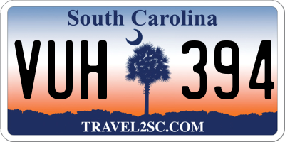 SC license plate VUH394