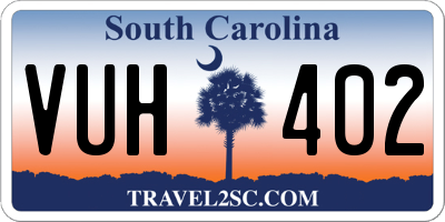 SC license plate VUH402