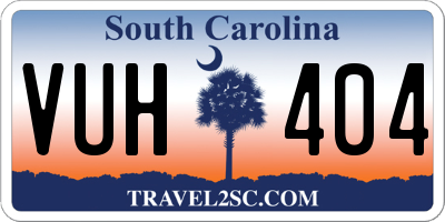 SC license plate VUH404
