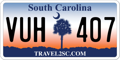 SC license plate VUH407