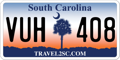 SC license plate VUH408