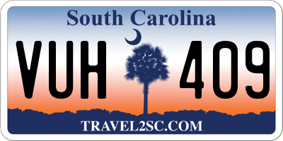 SC license plate VUH409