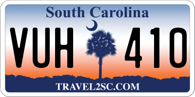 SC license plate VUH410