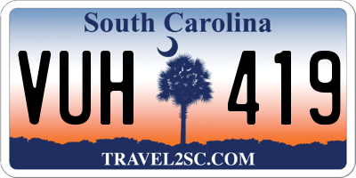 SC license plate VUH419
