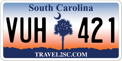 SC license plate VUH421