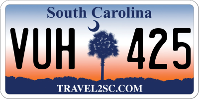 SC license plate VUH425