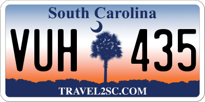 SC license plate VUH435
