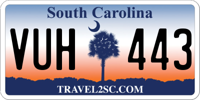 SC license plate VUH443