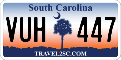 SC license plate VUH447