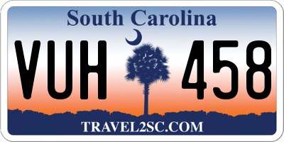 SC license plate VUH458