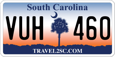SC license plate VUH460