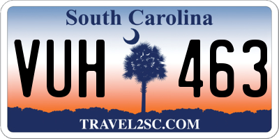 SC license plate VUH463