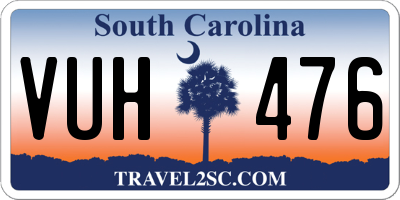 SC license plate VUH476