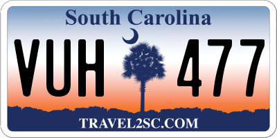 SC license plate VUH477