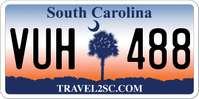 SC license plate VUH488