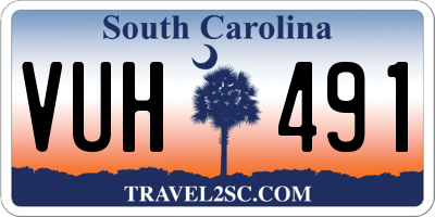 SC license plate VUH491