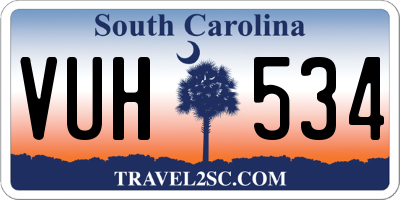 SC license plate VUH534